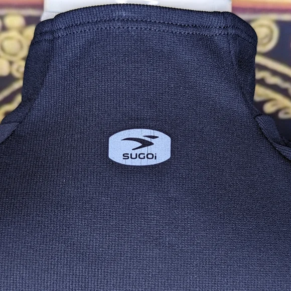 Sugoi Black Side Zip  Mock Neck Top Large - Picture 10 of 11